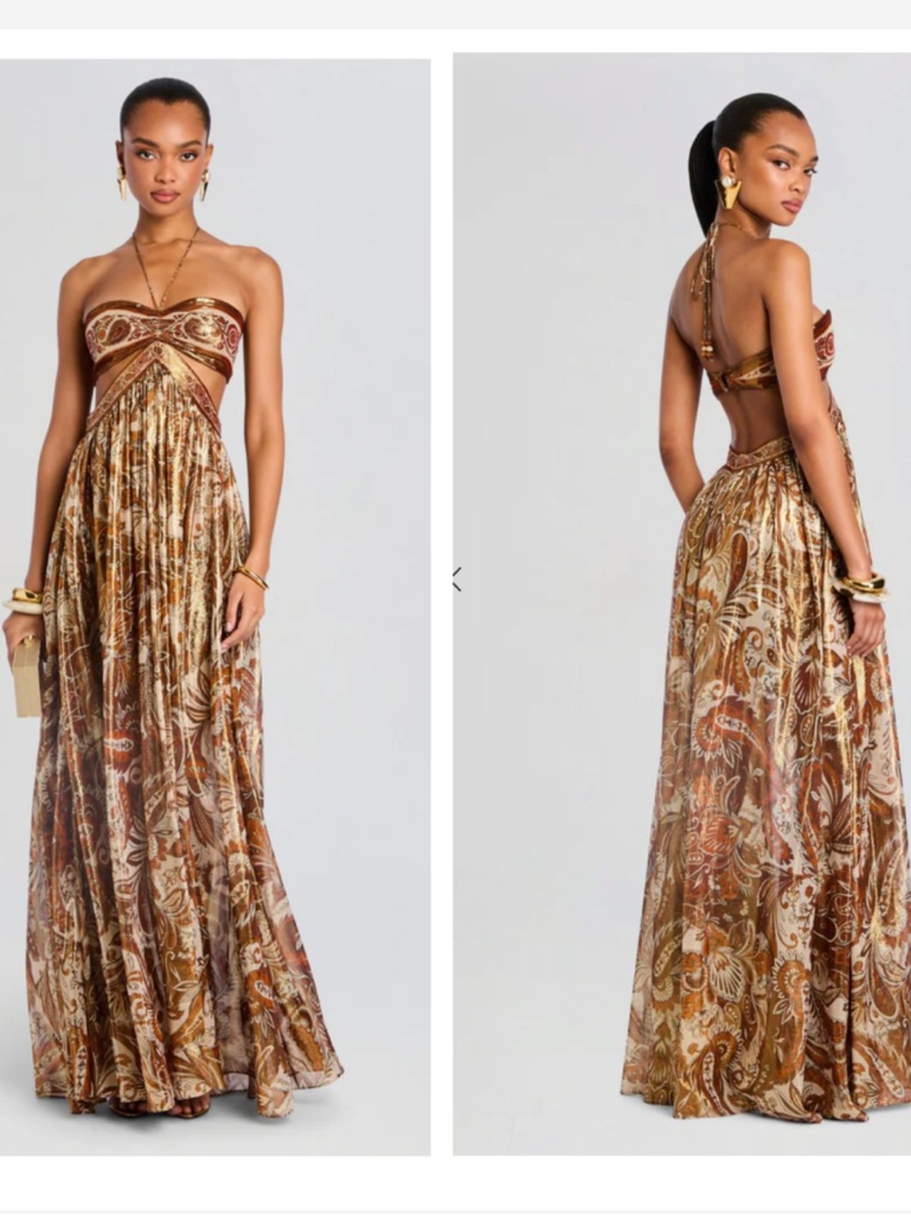 New RETROFETE Kimmy Dress in Terracotta Paisley